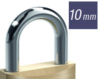 Padlock shackle thickness 10 mm