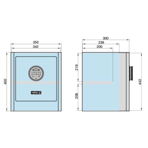 mySafe Premium 450 – Gris | Código y Huella dactilar