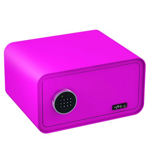 mySafe 430 Electronic Furniture Safe | with code, alarm-secured / pink
