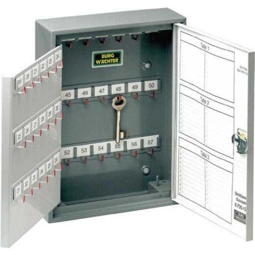 Schlüsselschrank 6700/108 R H380xB285xT105mm2-türig m.Zylinderschl.Anz.Hak.108