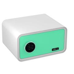 mySafe 430 Caja Fuerte Electrónica para Muebles | con código, con alarma / azul-blanco