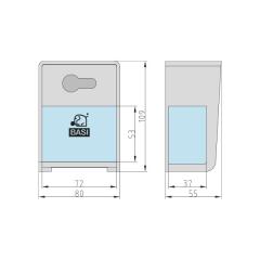 Caja de Llaves para Medio Cilindro de Perfil 10/30 mm Preparada | SSPZ 110