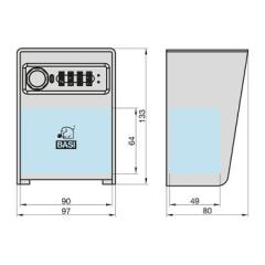 Caja Fuerte para Llaves con Cerradura de Combinación | SSZ 400 - Acero Inoxidable