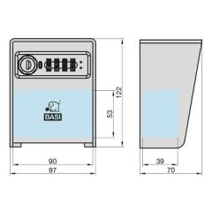 Caja Fuerte para Llaves con Cerradura de Combinación | SSZ 350 - Acero Inoxidable