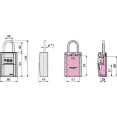 ABUS - Caja fuerte para llaves 797 LED con cerradura de combinación LED