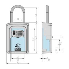 Caja Fuerte para Llaves con Cerradura de Combinación | SSZ 200B - Negro