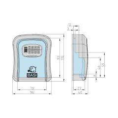 Caja Fuerte para Llaves con Cerradura de Combinación | SSZ 200 - Negro/Rojo