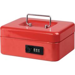 Geldkassette MONEY CODE B.200xH.90xT.160mm rot lack.BURG-WÄCHTER